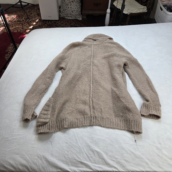 Holistia Alpaca Blend Tan Duster Cardigan with Pockets Women’s Size M - Picture 10 of 10